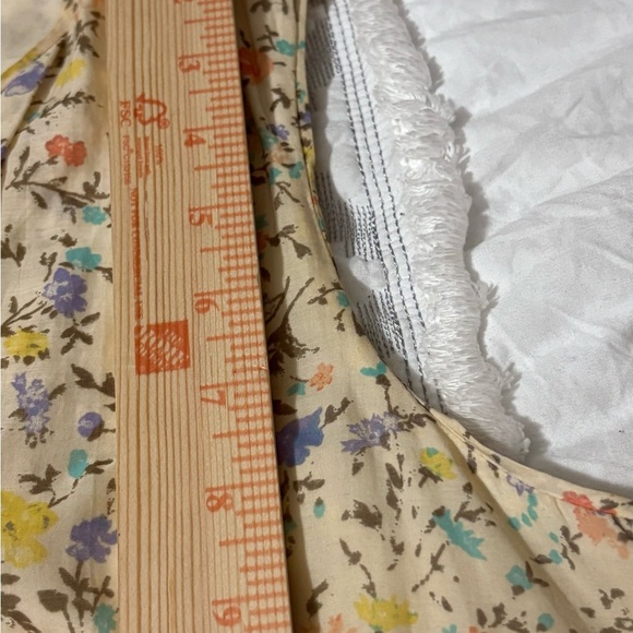 Lauren Ralph Lauren Butter Yellow with Small Floral Print Tiered Midi Sundress - Picture 16 of 16